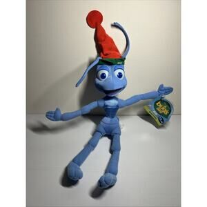 Disney A Bugs Life Flik Christmas Holiday Plush Stuffed Toy 1998 w/Tag 18”